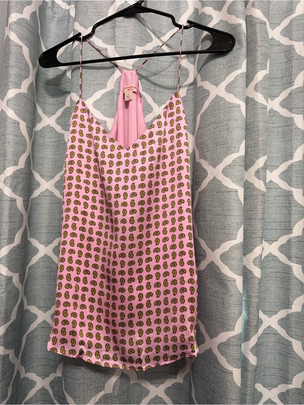 Brooks Brothers Pink Paisley-Print 💯 Satin Cami